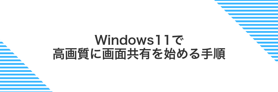 Windows11で高画質に画面共有を始める手順