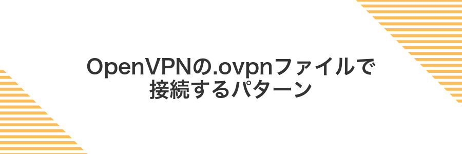OpenVPNの.ovpnファイルで接続するパターン