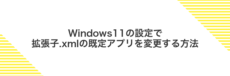 Windows11の設定で拡張子.xmlの既定アプリを変更する方法