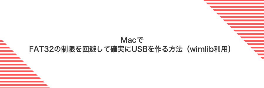 MacでFAT32の制限を回避して確実にUSBを作る方法（wimlib利用）