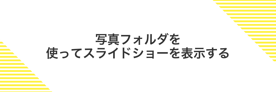 写真フォルダを使ってスライドショーを表示する