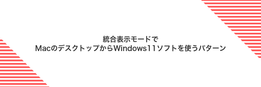 統合表示モードでMacのデスクトップからWindows11ソフトを使うパターン