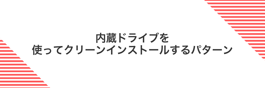 内蔵ドライブを使ってクリーンインストールするパターン