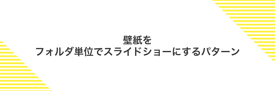 壁紙をフォルダ単位でスライドショーにするパターン