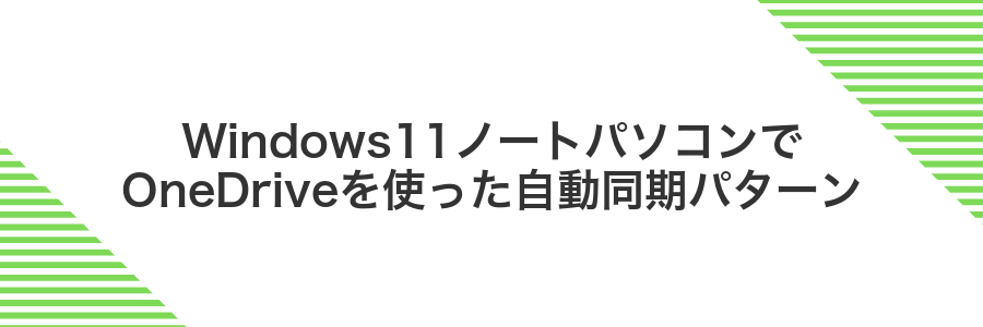 Windows11ノートパソコンでOneDriveを使った自動同期パターン