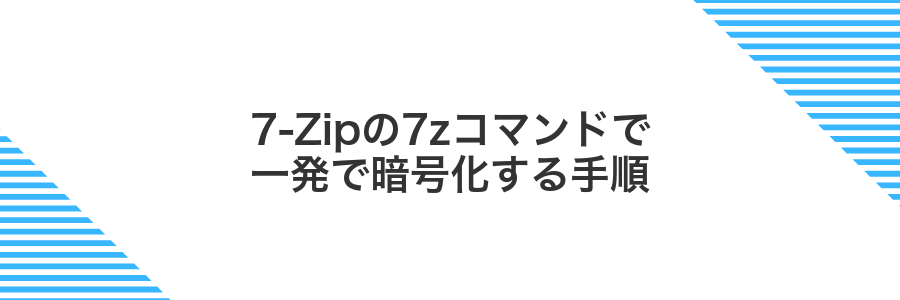 7‑Zipの7zコマンドで一発で暗号化する手順