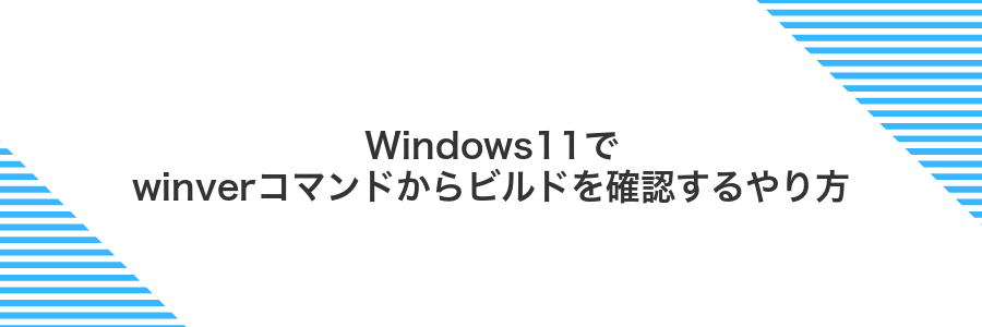 Windows11でwinverコマンドからビルドを確認するやり方
