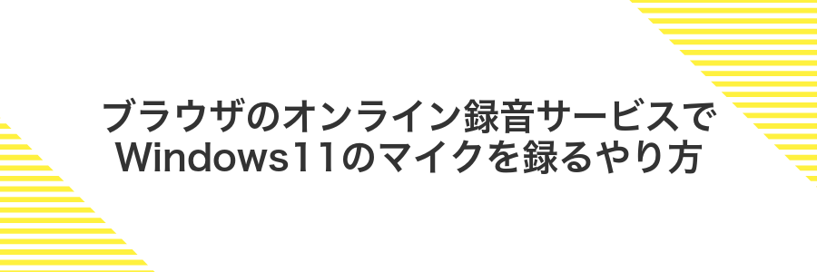 ブラウザのオンライン録音サービスでWindows11のマイクを録るやり方