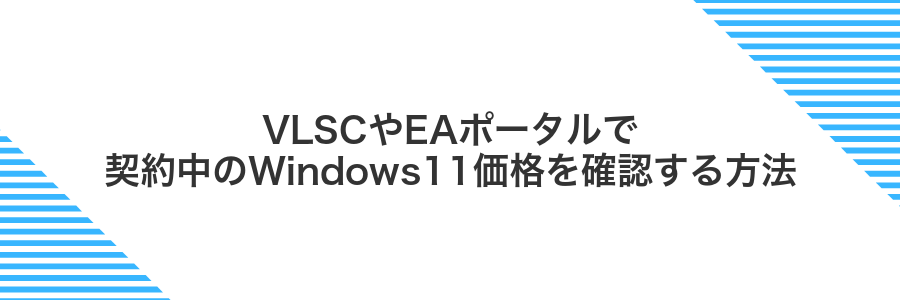 VLSCやEAポータルで契約中のWindows11価格を確認する方法