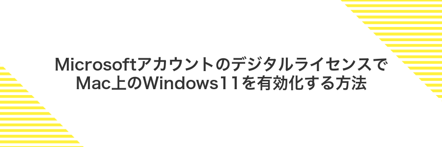 MicrosoftアカウントのデジタルライセンスでMac上のWindows11を有効化する方法