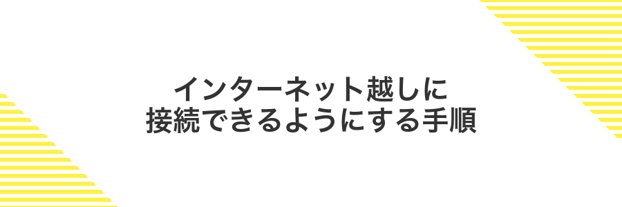 インターネット越しに接続できるようにする手順
