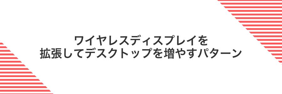 ワイヤレスディスプレイを拡張してデスクトップを増やすパターン