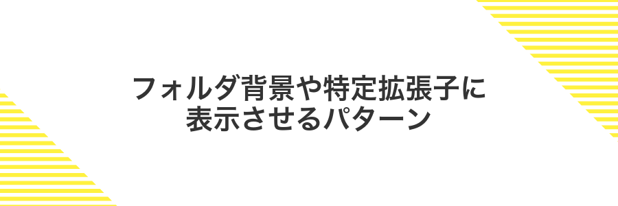 フォルダ背景や特定拡張子に表示させるパターン