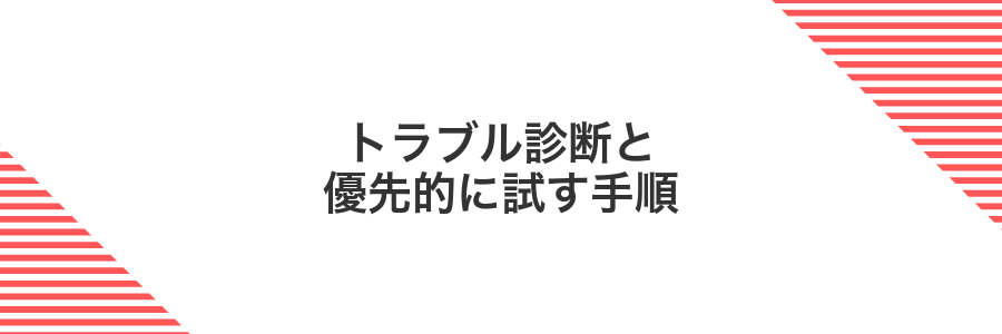 トラブル診断と優先的に試す手順
