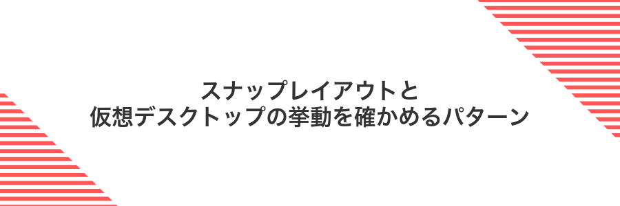 スナップレイアウトと仮想デスクトップの挙動を確かめるパターン