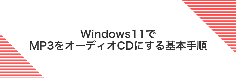 Windows11でMP3をオーディオCDにする基本手順