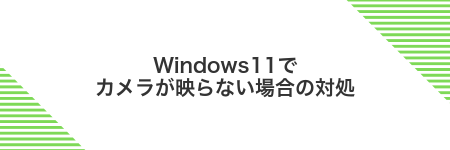 Windows11でカメラが映らない場合の対処