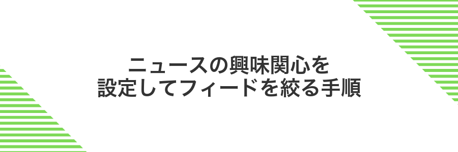 ニュースの興味関心を設定してフィードを絞る手順