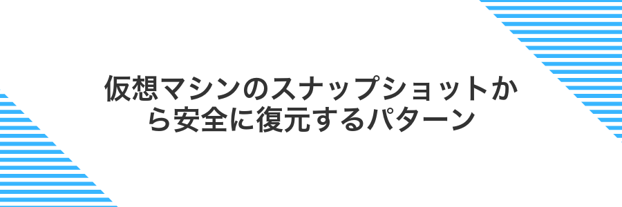 仮想マシンのスナップショットから安全に復元するパターン