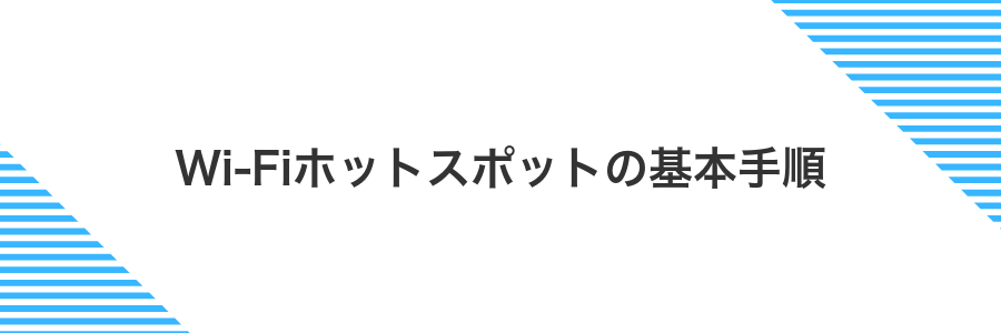 Wi-Fiホットスポットの基本手順