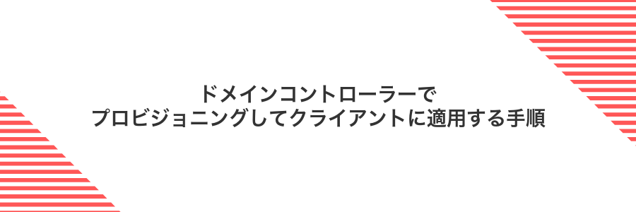 ドメインコントローラーでプロビジョニングしてクライアントに適用する手順