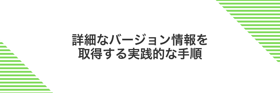 詳細なバージョン情報を取得する実践的な手順
