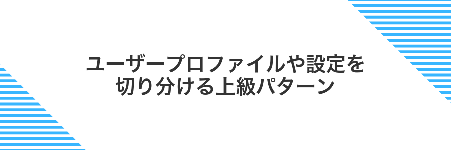 ユーザープロファイルや設定を切り分ける上級パターン