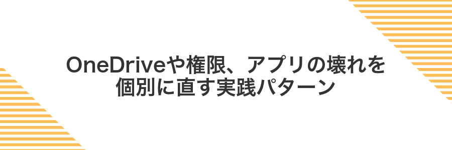 OneDriveや権限、アプリの壊れを個別に直す実践パターン