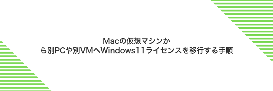 Macの仮想マシンから別PCや別VMへWindows11ライセンスを移行する手順