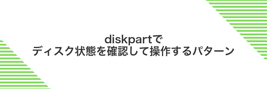 diskpartでディスク状態を確認して操作するパターン