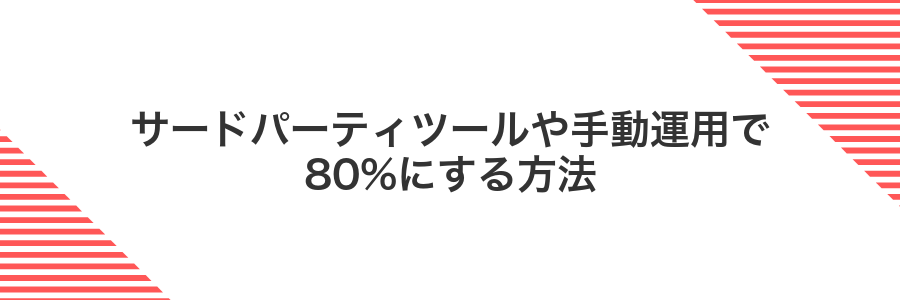 サードパーティツールや手動運用で80%にする方法