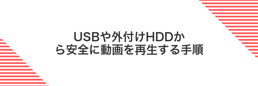 USBや外付けHDDから安全に動画を再生する手順