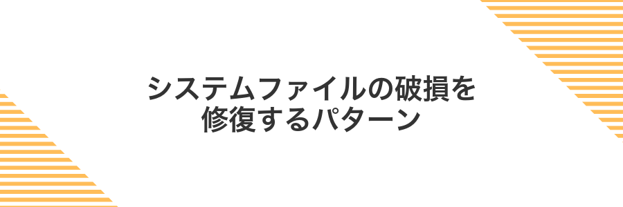 システムファイルの破損を修復するパターン