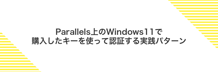 Parallels上のWindows11で購入したキーを使って認証する実践パターン