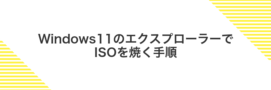 Windows11のエクスプローラーでISOを焼く手順