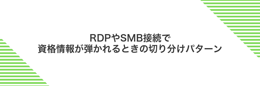 RDPやSMB接続で資格情報が弾かれるときの切り分けパターン