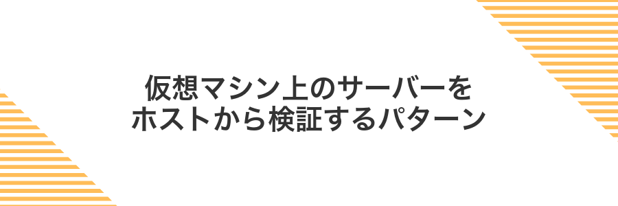 仮想マシン上のサーバーをホストから検証するパターン