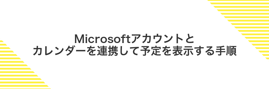 Microsoftアカウントとカレンダーを連携して予定を表示する手順