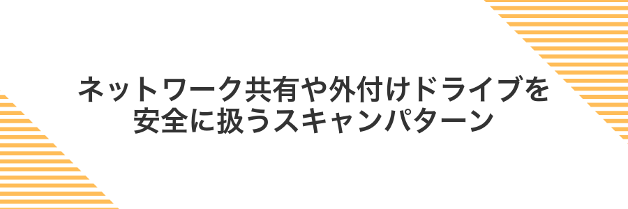 ネットワーク共有や外付けドライブを安全に扱うスキャンパターン