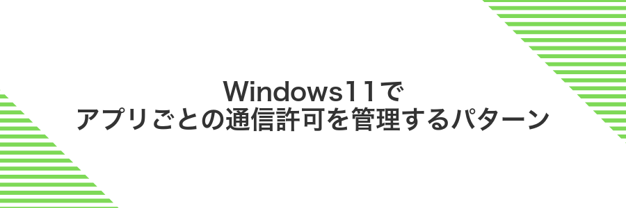Windows11でアプリごとの通信許可を管理するパターン