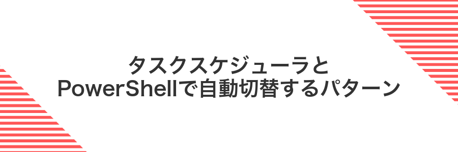 タスクスケジューラとPowerShellで自動切替するパターン