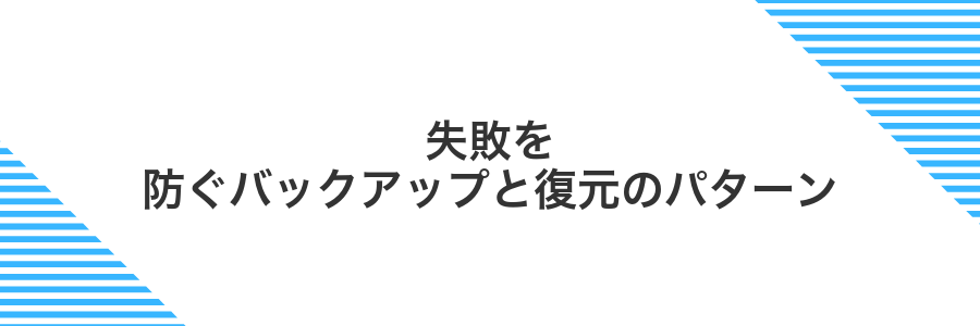 失敗を防ぐバックアップと復元のパターン