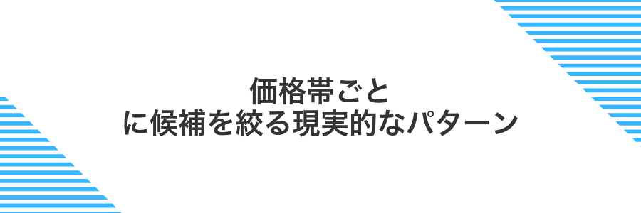 価格帯ごとに候補を絞る現実的なパターン