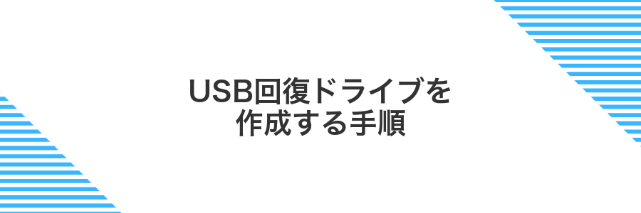 USB回復ドライブを作成する手順