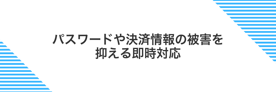 パスワードや決済情報の被害を抑える即時対応
