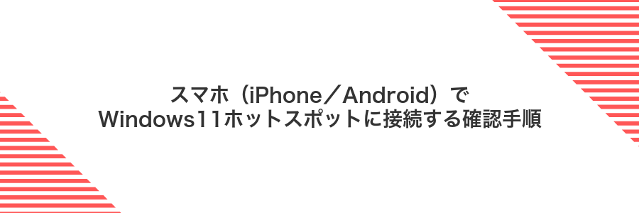 スマホ（iPhone／Android）でWindows11ホットスポットに接続する確認手順