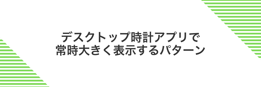 デスクトップ時計アプリで常時大きく表示するパターン