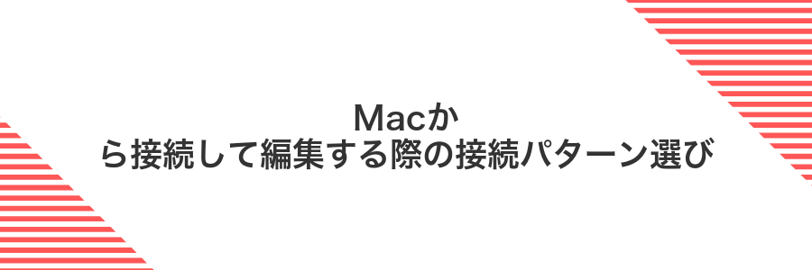 Macから接続して編集する際の接続パターン選び