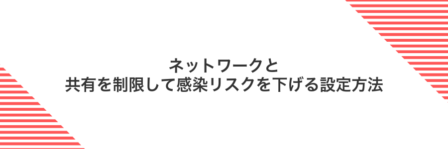 ネットワークと共有を制限して感染リスクを下げる設定方法