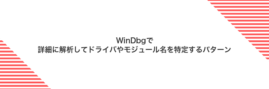 WinDbgで詳細に解析してドライバやモジュール名を特定するパターン
